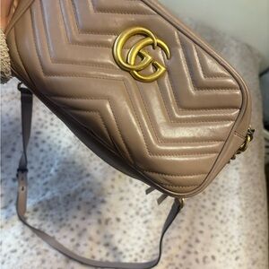 Gucci Beige Quilted Crossbody Bag